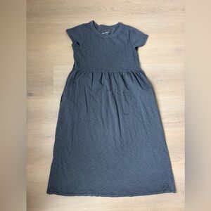 Universal Thread Charcoal Gray Short Sleeve Maxi Dress
